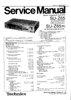 Technics - SUZ-65 - Service manual 